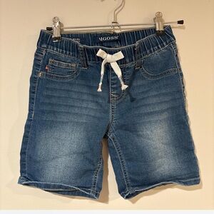 Vigoss Kids Denim Shorts Size M (9/10) Blue Adjustable Drawstring Casual Summer